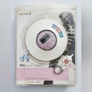 *SOLD*Sony mp3/ATRAC3plus CD Walkman D-NE320PINK *NEW IN ORIGINAL PACKAGING!* 🤯